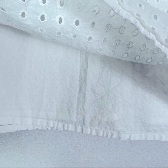 A new day Blouse Womens 2XL White Eyelet Balloon Sleeve Regular Scoop Neck - Picture 9 of 10